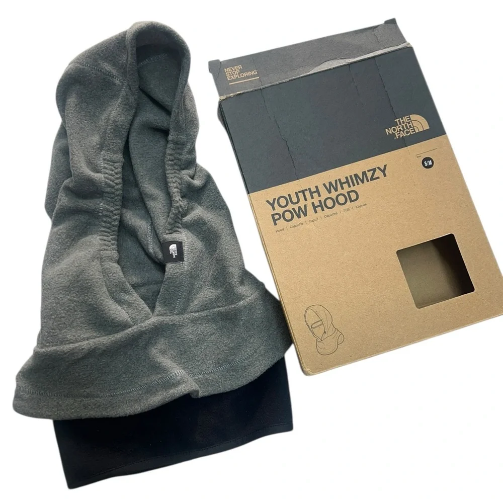 North Face S|M kids grey Whimsy Pow Hood